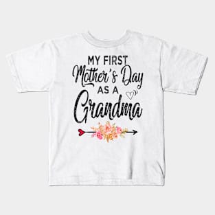 my first mothers day as grandma Kids T-Shirt